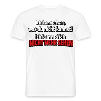 Ich kann dich nicht mehr sehen – frecher Spruch - Männer T-Shirt - Weiß - Vorne - AI Model Male 178 dark (178cm)