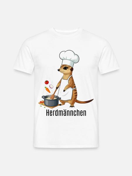 Herdmännchen Koch Gastronomie Beikoch Lustig - Männer T-Shirt - Weiß
