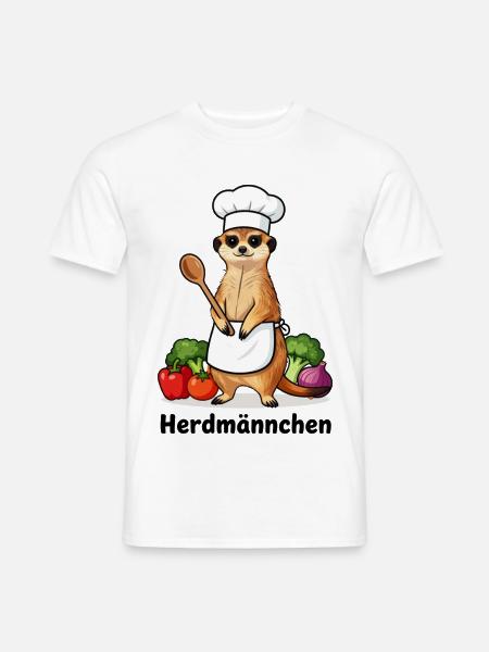 Herdmännchen Koch Gastronomie Beikoch Lustig - Männer T-Shirt - Weiß