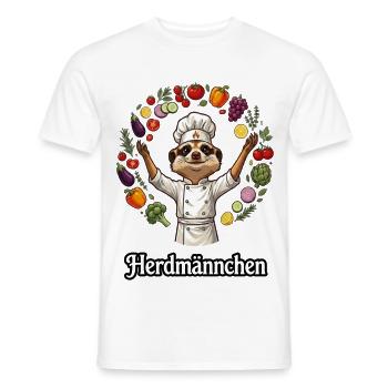 Herdmännchen Koch Gastronomie Beikoch Lustig  - Männer T-Shirt - Weiß - Vorne - AI Model Male 178 dark (178cm)