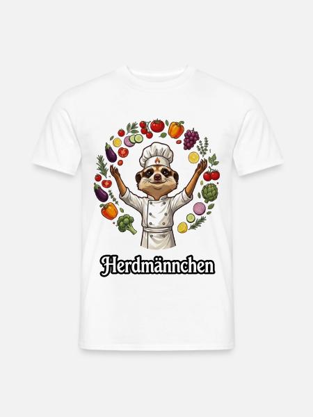 Herdmännchen Koch Gastronomie Beikoch Lustig - Männer T-Shirt - Weiß