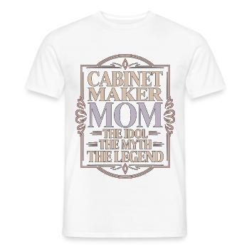 Maman ébéniste L’idole L’expert en meuble mythique - T-shirt homme - blanc - Devant - AI Model Male 178 dark (178cm)