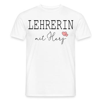 Lehrerin mit Herz - Männer T-Shirt - Weiß - Vorne - AI Model Male 178 dark (178cm)