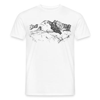 Olperer Zillertaler Tyrol Conception des Alpes - T-shirt homme - blanc - Devant - AI Model Male 178 dark (178cm)