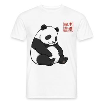 Panda endormi Cadeau adorable d’animaux paresseux - T-shirt homme - blanc - Devant - AI Model Male 178 dark (178cm)