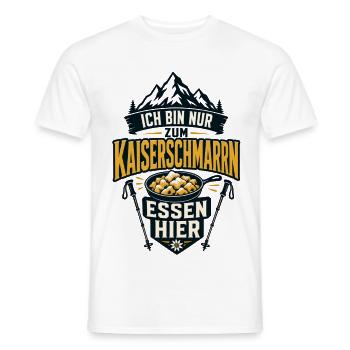 Kaiserschmarrn Wandern Bayern Alpen Spruch - Männer T-Shirt - Weiß - Vorne - AI Model Male 178 dark (178cm)