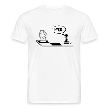 Chess Chessboard Funny Chess Pieces - Men's T-Shirt - white - Front - AI Model Male 178 dark (178cm)