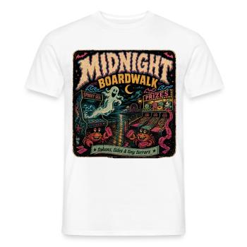 T-shirt rétro Halloween Gamer de Midnight Boardwalk - T-shirt homme - blanc - Devant - AI Model Male 178 dark (178cm)