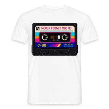 Retro Kassette Pixel Kunst - Männer T-Shirt - Weiß - Vorne - AI Model Male 178 dark (178cm)