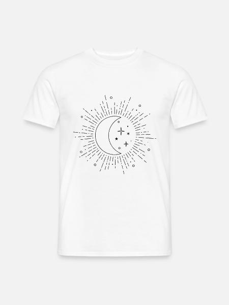 MondSonnenstrahl Sternenglanz - Männer T-Shirt - Weiß