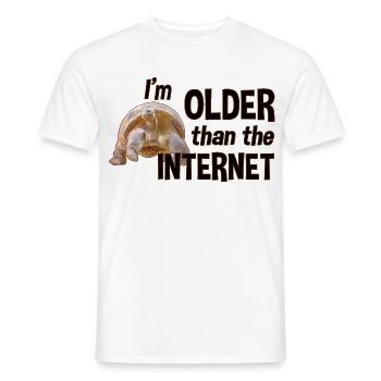 Je suis plus âgé qu’Internet - Tortue - T-shirt homme - blanc - Devant - AI Model Male 178 dark (178cm)