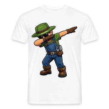 Jardinier en dab - T-shirt homme - blanc - Devant - AI Model Male 178 dark (178cm)