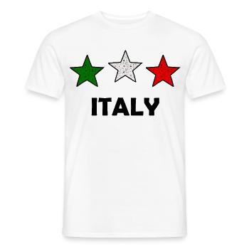 Étoiles Tricolores Italie - T-shirt homme - blanc - Devant - AI Model Male 178 dark (178cm)