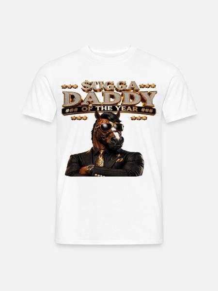 Sugga Daddy Pferd im Anzug - Männer T-Shirt - Weiß
