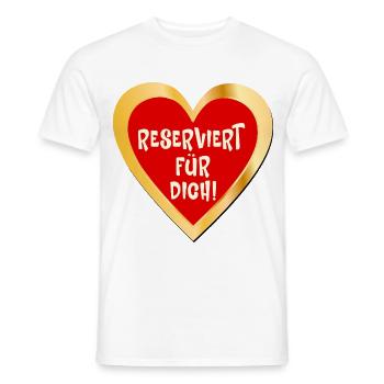 Reservierung Liebe Herz - Männer T-Shirt - Weiß - Vorne - AI Model Male 178 dark (178cm)