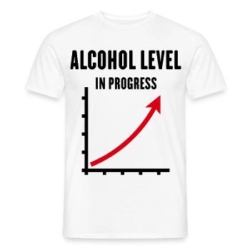 Alcohol Level In Progress (Drinking Team POSRed2C) - Männer T-Shirt - Weiß - Vorne - AI Model Male 178 dark (178cm)