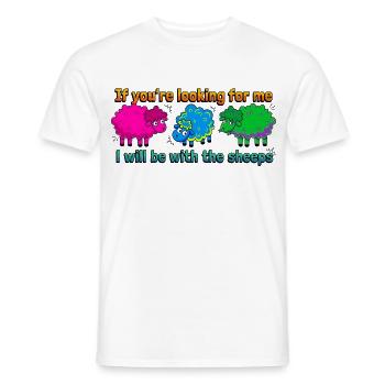 Bei den Schafen - Männer T-Shirt - Weiß - Vorne - AI Model Male 178 dark (178cm)