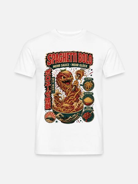 Spaghetti Bolo Mehr Sauce Shirt - Männer T-Shirt - Weiß