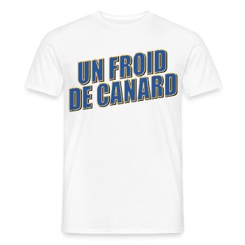 Hiver Froid Canard - T-shirt homme - blanc - Devant - AI Model Male 178 dark (178cm)