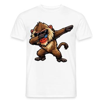Dabbing Pavian - Männer T-Shirt - Weiß - Vorne - AI Model Male 178 dark (178cm)