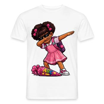 Dabbing ABC-Schützin Afro - Männer T-Shirt - Weiß - Vorne - AI Model Male 178 dark (178cm)