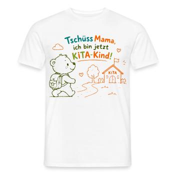 KitaKind Abschied von Mama - Männer T-Shirt - Weiß - Vorne - AI Model Male 178 dark (178cm)