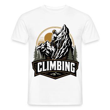 Climbing Vintage Climber Mountain Outdoor - Men's T-Shirt - white - Front - AI Model Male 178 dark (178cm)