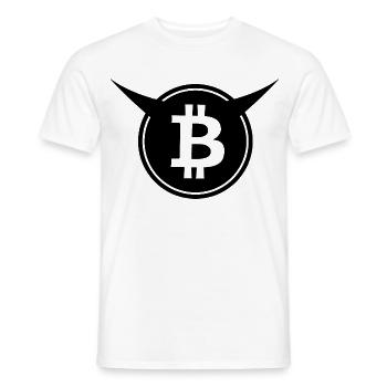 Bitcoin Fanshirts - Männer T-Shirt - Weiß - Vorne - AI Model Male 178 dark (178cm)