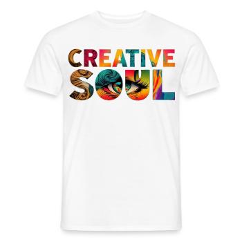 Creative Soul Colorful Artist Saying - Men's T-Shirt - white - Front - AI Model Male 178 dark (178cm)