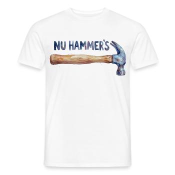 Aquarell Hammer - Nu Hammer's - Männer T-Shirt - Weiß - Vorne - AI Model Male 178 dark (178cm)