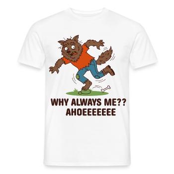 Clumsy Like A Wolf – lustiges Werwolf-T-Shirt - Männer T-Shirt - Weiß - Vorne - AI Model Male 178 dark (178cm)