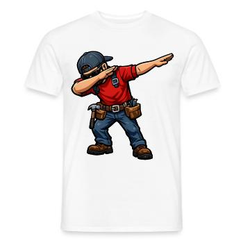 Dabbing Dachdecker - Männer T-Shirt - Weiß - Vorne - AI Model Male 178 dark (178cm)