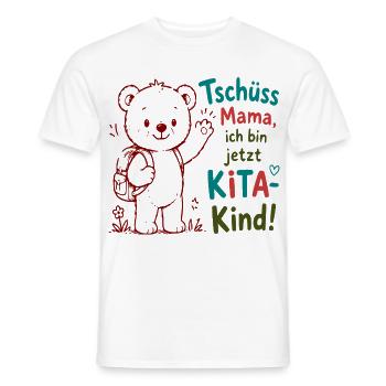 Kita Abschied Bär - Männer T-Shirt - Weiß - Vorne - AI Model Male 178 dark (178cm)