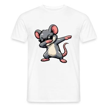 Dabbing Maus - Männer T-Shirt - Weiß - Vorne - AI Model Male 178 dark (178cm)