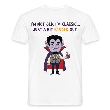 Hier für die Süßigkeiten, Halloween-Kleidung, Mama - Männer T-Shirt - Weiß - Vorne - AI Model Male 178 dark (178cm)