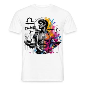 Waagemänner – Astrologiegeschenk - Männer T-Shirt - Weiß - Vorne - AI Model Male 178 dark (178cm)