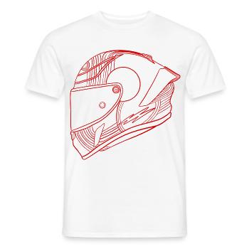 Helm - Männer T-Shirt - Weiß - Vorne - AI Model Male 178 dark (178cm)