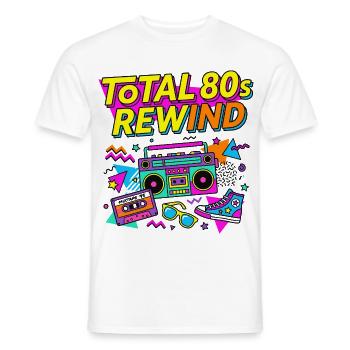 Total 80s Rewind - Männer T-Shirt - Weiß - Vorne - AI Model Male 178 dark (178cm)