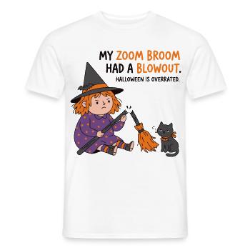 Besen Blowout Hexen-Tee - Männer T-Shirt - Weiß - Vorne - AI Model Male 178 dark (178cm)