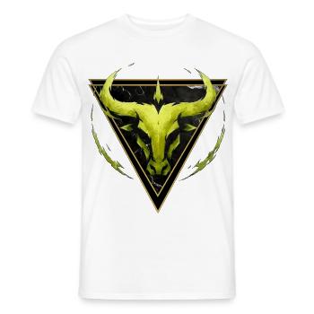 Stier-Erdzeichen – Tierkreis von Kék-Ina - Männer T-Shirt - Weiß - Vorne - AI Model Male 178 dark (178cm)