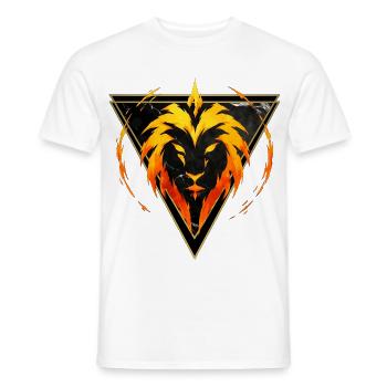 Löwe-Feuerzeichen – Tierkreis von Kék-Ina - Männer T-Shirt - Weiß - Vorne - AI Model Male 178 dark (178cm)