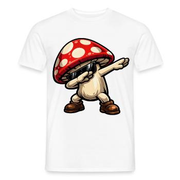 Dabbing Pilz - Männer T-Shirt - Weiß - Vorne - AI Model Male 178 dark (178cm)