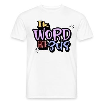 "Ich werde eine große Schwester" Schwangerschaftsankündigung - Männer T-Shirt - Weiß - Vorne - AI Model Male 178 dark (178cm)