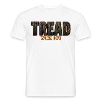 PROFIL – Abgenutzt | Ein lustiges Wortspiel auf dem Profil - Männer T-Shirt - Weiß - Vorne - AI Model Male 178 dark (178cm)