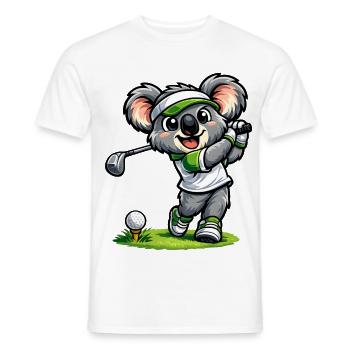 Süßer Koala spielt Golf - Männer T-Shirt - Weiß - Vorne - AI Model Male 178 dark (178cm)