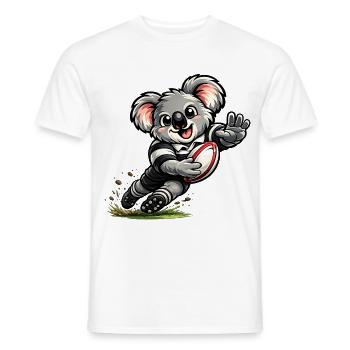 Süßer Koala spielt Rugby - Männer T-Shirt - Weiß - Vorne - AI Model Male 178 dark (178cm)