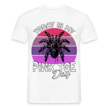 Pinkzeh Rosafuss Tarantel - Männer T-Shirt - Weiß - Vorne - AI Model Male 178 dark (178cm)