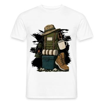 Wandern Motiv - Männer T-Shirt - Weiß - Vorne - AI Model Male 178 dark (178cm)