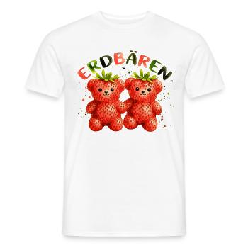 Erdbären Süßes Erdbeere Bären Wortspiel Design - Männer T-Shirt - Weiß - Vorne - AI Model Male 178 dark (178cm)