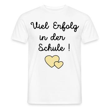 Erfolg Schule Herz - Männer T-Shirt - Weiß - Vorne - AI Model Male 178 dark (178cm)